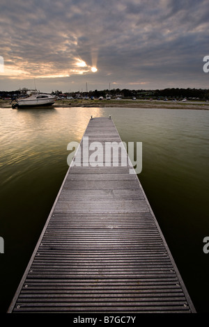 Jetty at Bembridge Harbour on the Isle of Wight Stock Photo