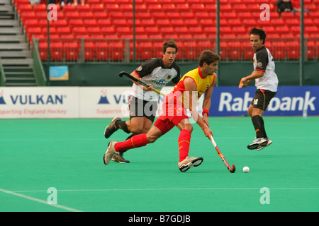 Hockey players competing at the Euro Nations 2007 in Manchester uk Stock Photo