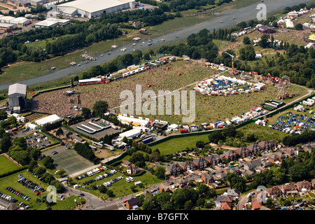 Isle of Wight Festival from the air 2007 Stock Photo