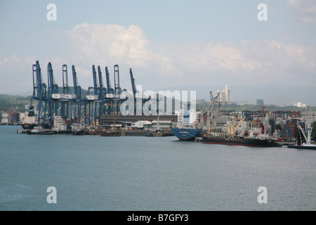 View of Balboa Port managed by Panama Ports on the Panama Canal Pacific side.  For Editorial Use Only. Stock Photo