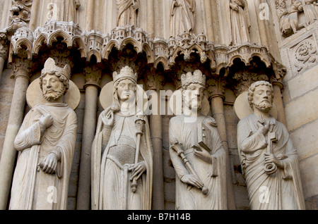 Details of doorway of Notre Dame de Paris. France Stock Photo