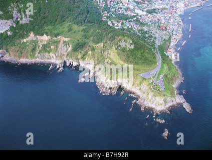 Hakodate Hokkaido Japan At The Tachimachi Cape At The End Of Mt Hakodate In Winter Season Stock Photo Alamy