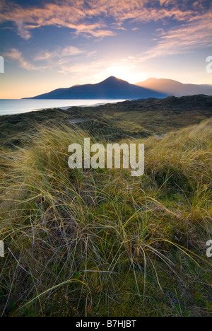Irish Landscape image of dunes, beach and coast at Murlough Beach, Dundrum Bay, Newcastle, County Down, Northern Ireland Stock Photo