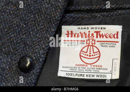 Harris Tweed jacket label Stock Photo