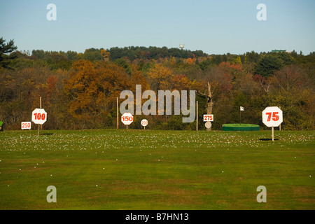 Driving Range Targets Middleton Massachusetts Stock Photo