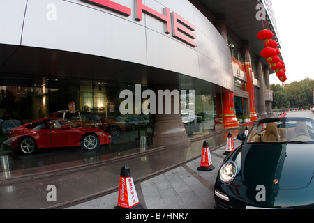 Porsche 911 Carrera 4s at Chinese dealership Stock Photo
