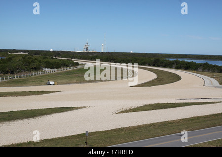 NASA Launch Pad 39B road Kennedy Space Center Cape Canaveral Stock Photo