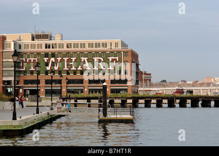 The Bond Street Wharf Baltimore Maryland Stock Photo