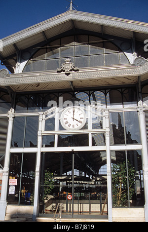 Angouleme, France. Main entrance to the late C19 Market Hall, Les Halles. Stock Photo