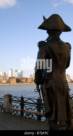 Statue of Horatio Nelson 1st Viscount Nelson Greenwich London England Stock Photo