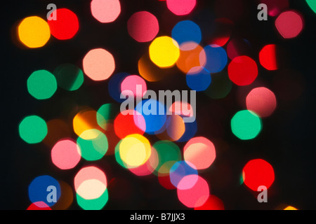 Abstract Christmas Tree Lights Stock Photo