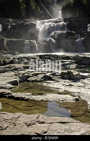 Lower Myra Falls Flowing Into Buttle Lake With Yellow Kayak And ...