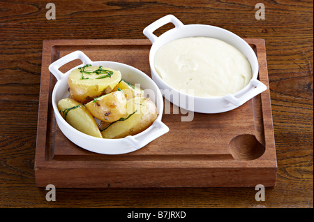 vegetable side dishes mash roast potato Stock Photo