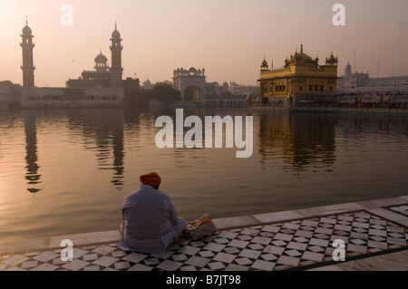 Golden Temple at Amritsar. Northern Punjab. India. Stock Photo