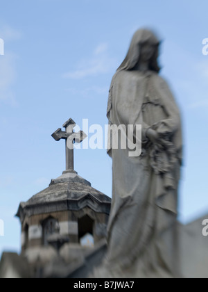 Buenos Aires Argentina Gravestones in La Recoleta Cemetery Stock Photo
