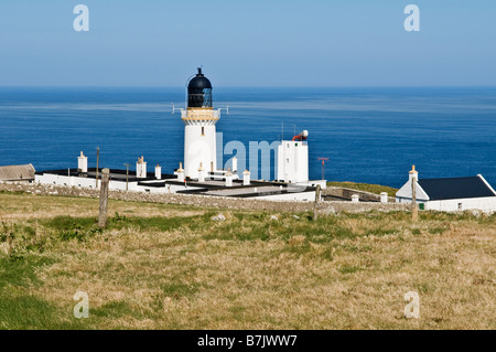 Dunnet Head lighthouse the most northerly point in mainland Great Britain, Dunnet Head, Scotland Stock Photo