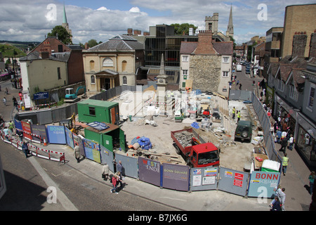 Oxford's Bonn Square under development in 2008 Stock Photo