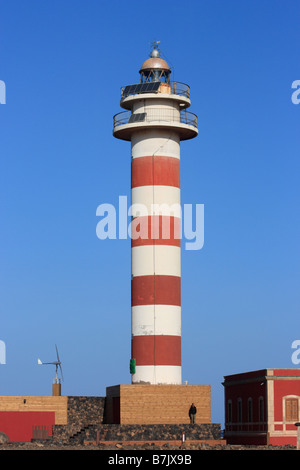 El Toston lighthouse near El Cotillo on the north west coast of Fuerteventura in the Canary islands Stock Photo