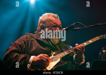 John Martyn playing at a music festival Stock Photo