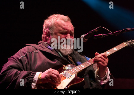 John Martyn playing at a music festival Stock Photo