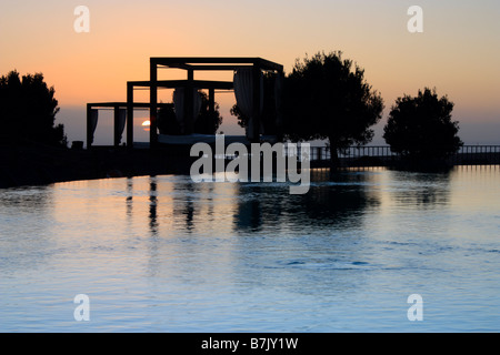 Rooftop pool at Salobre golf resort Sheraton hotel near Maspalomas on Gran Canaria in the canary islands Stock Photo