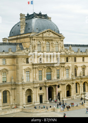 A wing of the Palais du Louvre (home of the Louvre Museum) in Paris France, Europe Stock Photo
