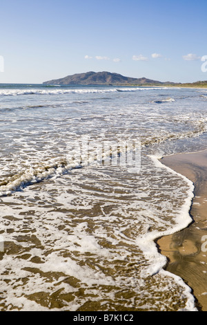 Waves washing on the shore of Parque Nacional Marino (Marine National Park) Las Baulas in Playa Grande, Guanacaste, Costa Rica. Stock Photo