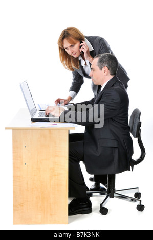 Business team working together isolated on white background Stock Photo