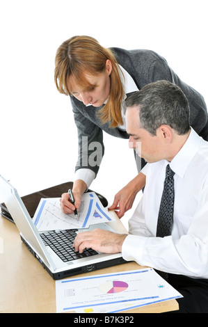 Business team working together isolated on white background Stock Photo