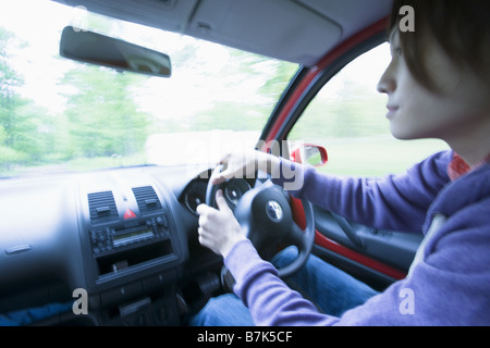 Man Driving a Car Stock Photo
