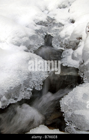 Ice and water, Savoie, France Stock Photo