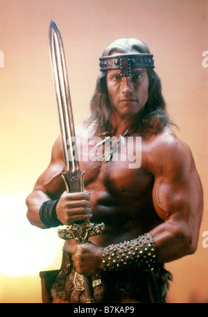 CONAN THE DESTROYER 1974 Dino de Laurentis film with Arnold Schwartzenegger Stock Photo