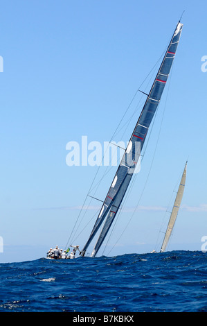 Rolex Trophy rating series Sydney Australia 2008 Limit Sailing upwind second day of event Stock Photo