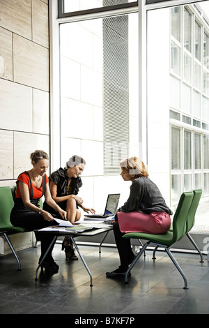 Women working on a project Stock Photo