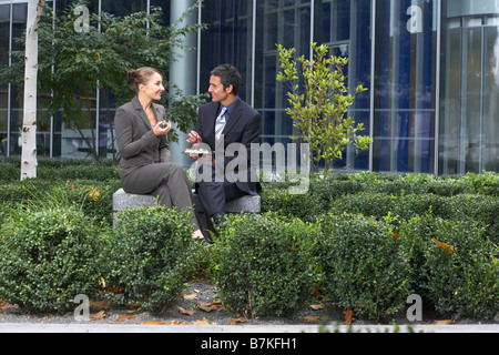 Office workers lunch break Stock Photo