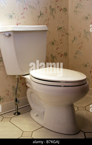 Toilet in Bathroom Stock Photo