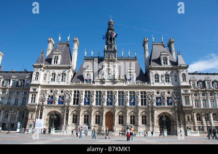 Town hall / Hotel de Ville of Paris, France, Europe Stock Photo