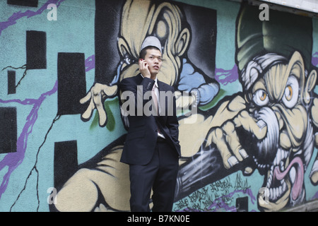 Businessman on Cellphone Stock Photo