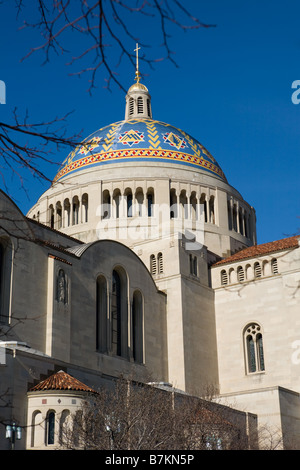 Basilica of the National Shrine of the Immaculate Conception Washington D.C. Stock Photo