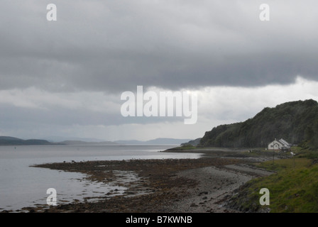 Storm clouds over Loch Linnhe from the Isle of Lismore Scotland Stock Photo