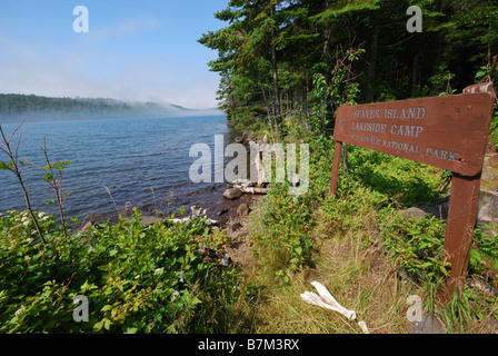 Campground on Isle Royale Stock Photo