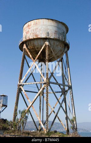 Alcatraz water tower Stock Photo