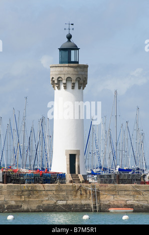 Lighthouse of Port Haliguen Quiberon Stock Photo