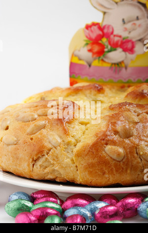 The Easter Holiday with the traditional cake pictures images photos  very high resolution vertical format in USA US hi-res Stock Photo