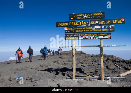 MOUNT KILIMANJARO, Tanzania — A group of climbers descend from Mt ...