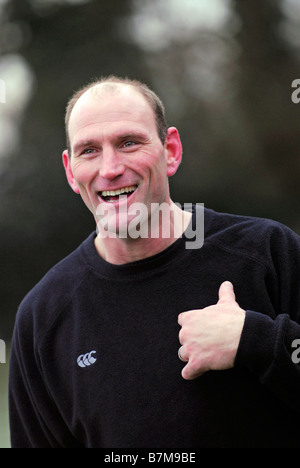 Former Wasps and England rugby star Lawrence Dallaglio at a training session in Buckinghamshire UK Stock Photo