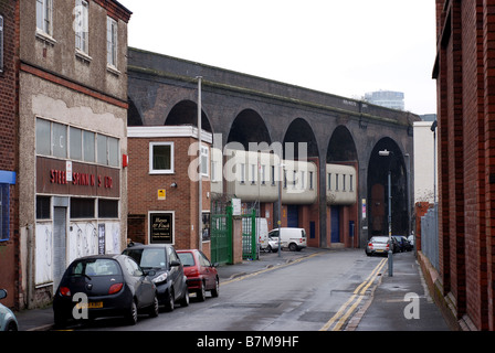 Railway arch, Digbeth, Birmingham, England, UK Stock Photo 