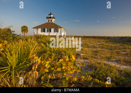 Boca Grande Lighthouse in Gasparilla Island State Park on Gasparilla Island in Florida Stock Photo