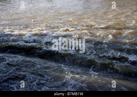 Standing Wave at Dobbs Weir on the River Lee Stock Photo