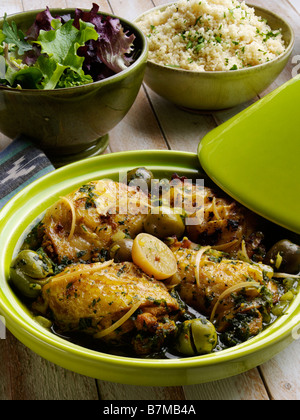 Moroccan chicken tagine Stock Photo